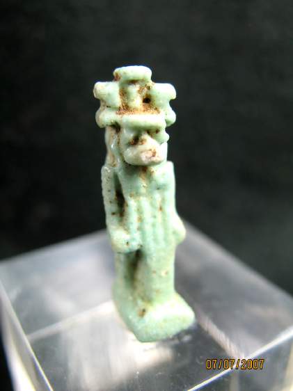 **SOLD** RARE Egyptian faience amulet of Mahes.