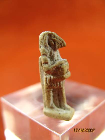 **SOLD** VERY RARE type of faience amulet of Thoth