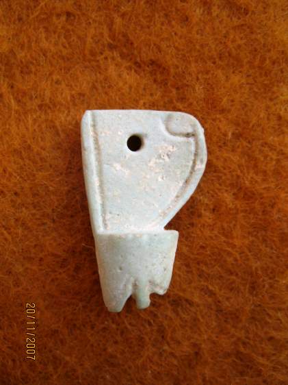 **SOLD** The nicest faience Red Crown amulet I've seen for years.