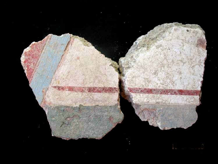 **SOLD**Lovely pair of Roman fresco fragments
