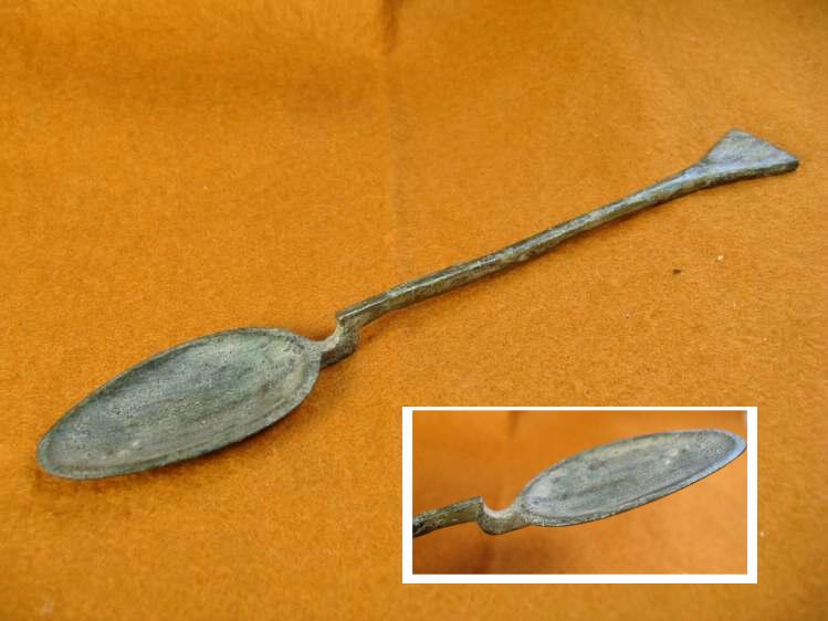 **SOLD** Good large Roman bronze spoon