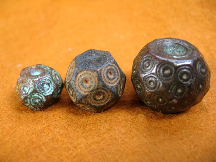 **SOLD** Three fine bronze Byzantine weights