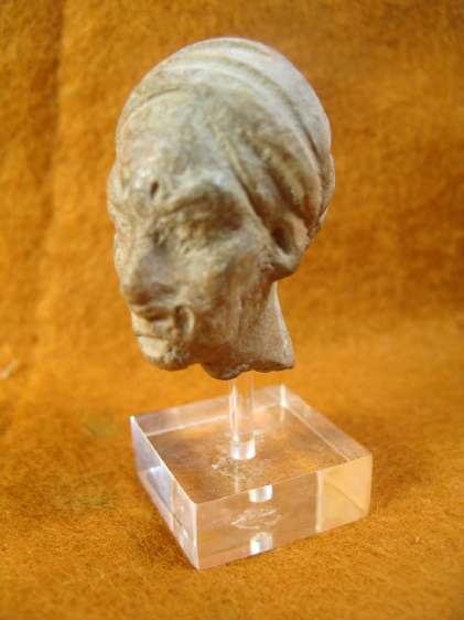 **SOLD** A good Hellenistic terracotta "grotesque" head