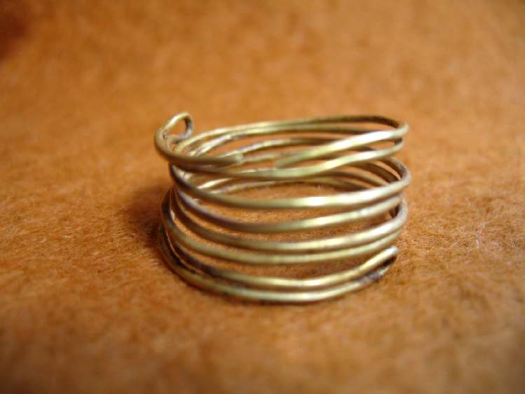  **SOLD** Central European Bronze Age gold spiral ring