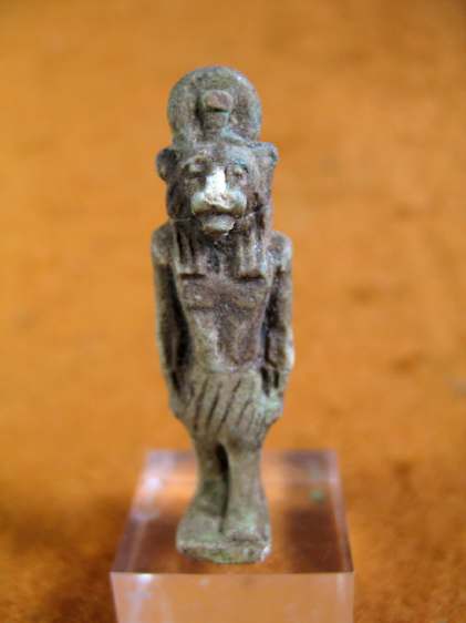  **SOLD** VERY RARE amulet of a male lion hereade deity