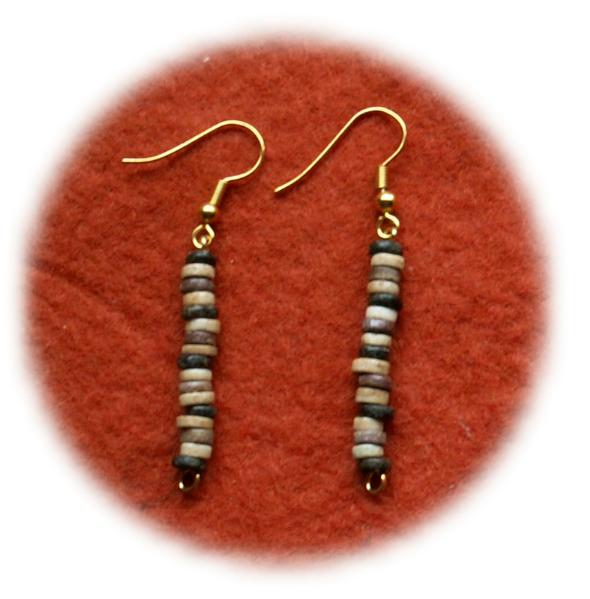 **SOLD** PAIR of earrings made up from ancient Egyptian fiaence beads