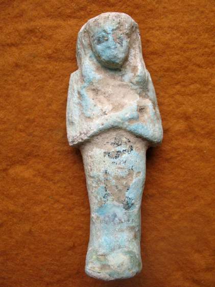 **SOLD** Chunky and large faience shabti 