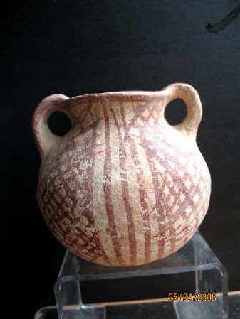 **SOLD** Very finely coloured early Bronze Age line painted amphoriskos