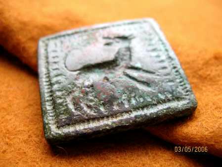 **SOLD**  Rather attractive bronze stamp seal