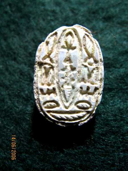 **SOLD** A very RARE type of Second Intermediate period steatite scarab