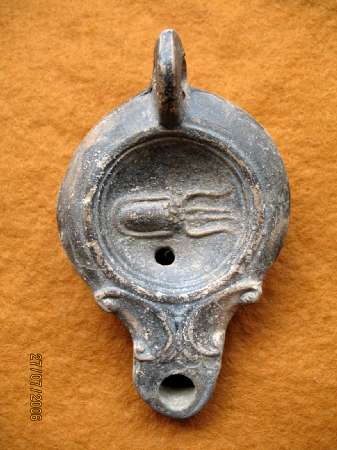 **SOLD** Rare type of early Imperial Roman lamp with squid