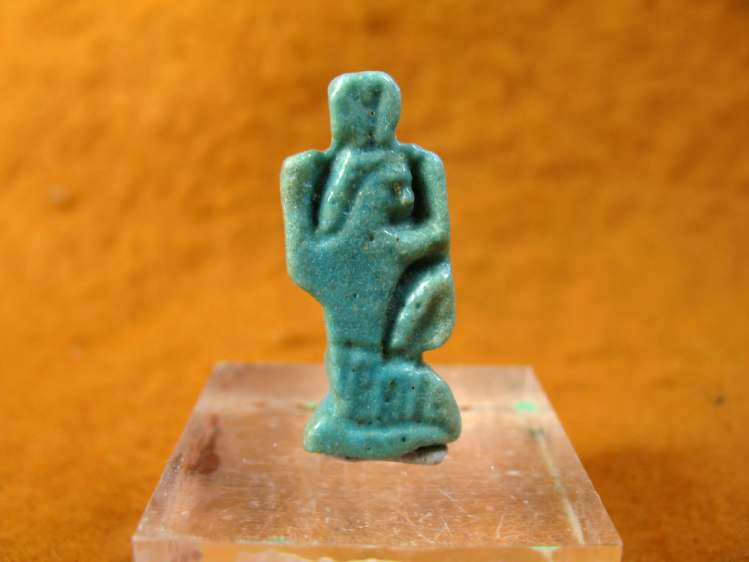  **SOLD** Very fine fainece amulet of Shu