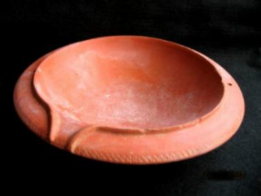**SOLD** Very unusual Red Slip Ware hanging dish