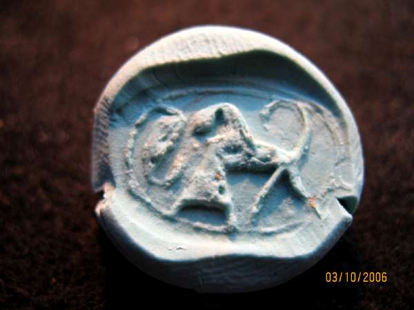 **SOLD** Rare type of 19th dynasty hunt scarab