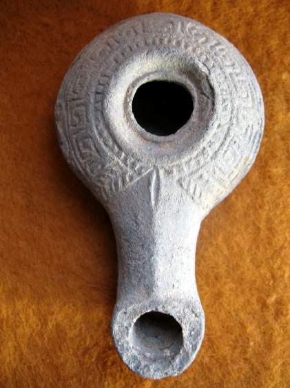 **SOLD*. North African Greek oil lamp