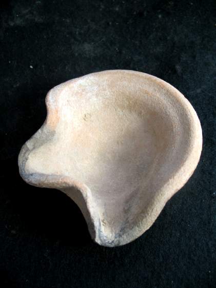 **SOLD** Early "Punic" double spouted lamp