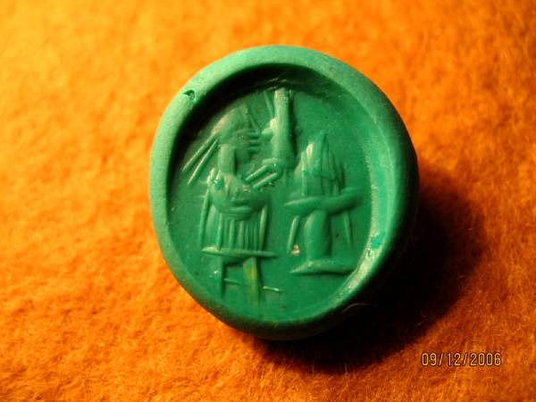 **SOLD** An unusual Sasanian stamp seal