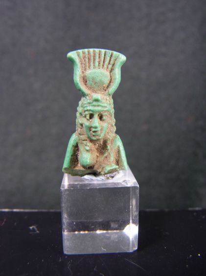  **SOLD** Remarkably detailed small fragmentary amulet of Isis