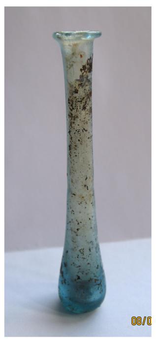 **SOLD** Beautiful Roman blue glass "tear bottle"