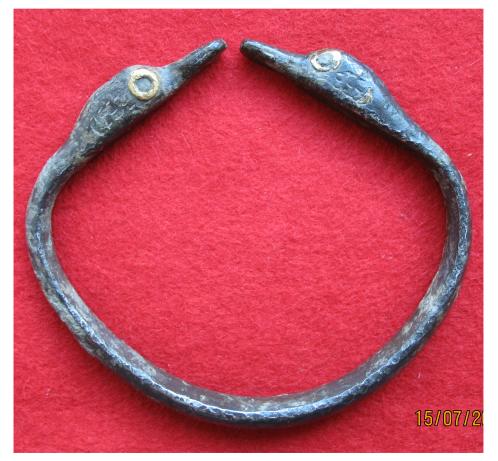 **SOLD** Superb Achaemenid silver duck head bracelt