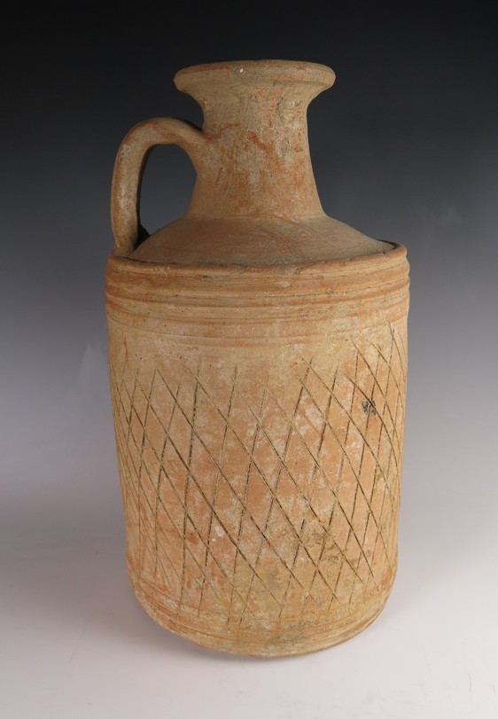  **SOLD** Very LARGE and unusual terracotta jug from Carthage