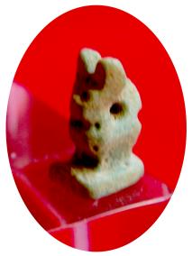 **SOLD** Lovely little blue faience cat amulet