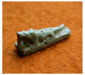 **SOLD**  Tiny little blue faience crocodile amulet 