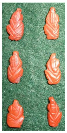 **SOLD** SIX New Kingdom (???Amarna)  jasper Harpokrates amulets