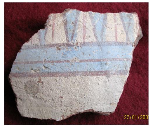 **SOLD**  Very fine fragment of Egyptian New Kingdom painted pottery