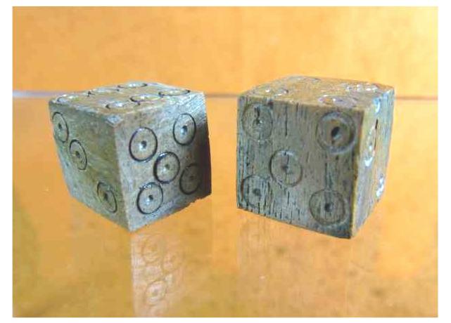 **SOLD**  A pair of fine Roman bone dice