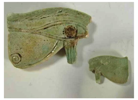 **SOLD** Nice glossy faience Eye of Horus amulet