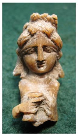 .**SOLD** Lovely Roman carved bone pin head