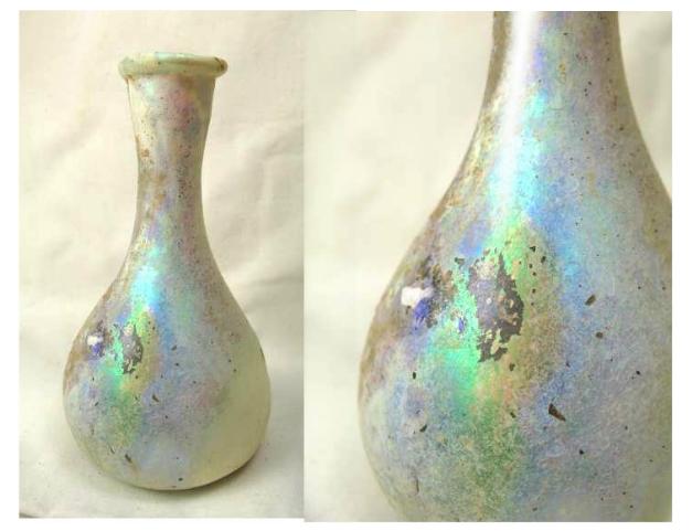 **SOLD** Roman glass bottle with lovely irridescense