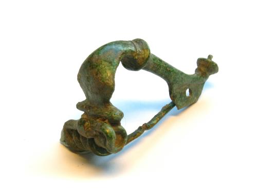 **SOLD**RB410. Roman bronze fibula with lovely green patina