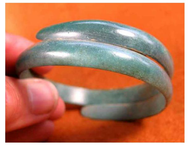 **SOLD**  Fantastic patina on Halstatt bronze bracelet