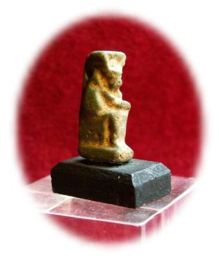 **SOLD** Nice little faience amulet of Isis and the infant Horus