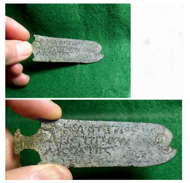  **SOLD** Inscribed Roman bronze votive plaque