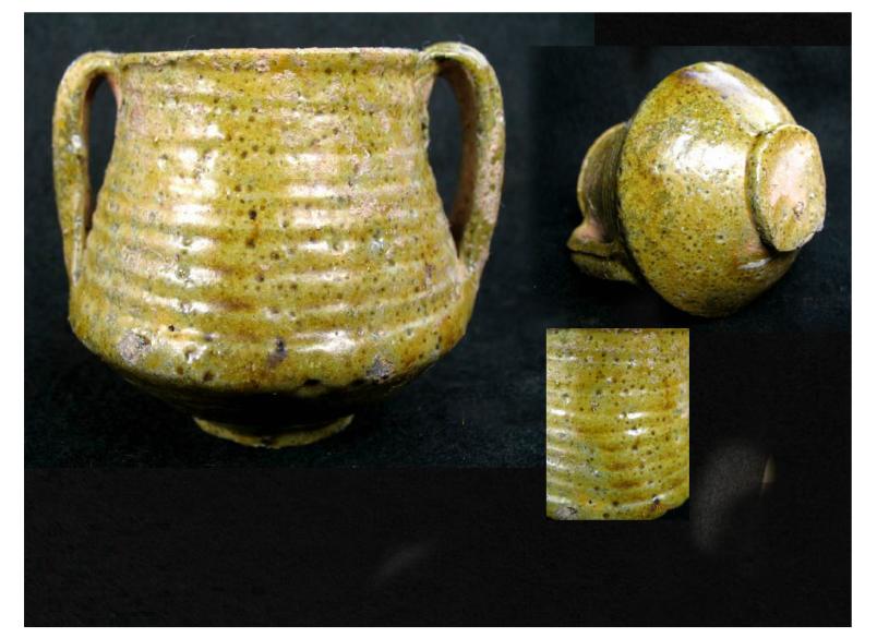  **SOLD** Good and quite rare Roman lead glazed cup