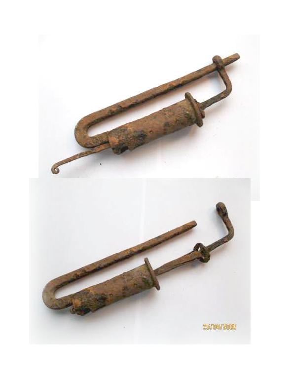 **SOLD** RARE Roman / Byzantine iron barrel lock