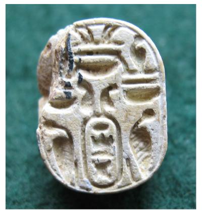 **SOLD** Steatite scarab for Thothmes III 