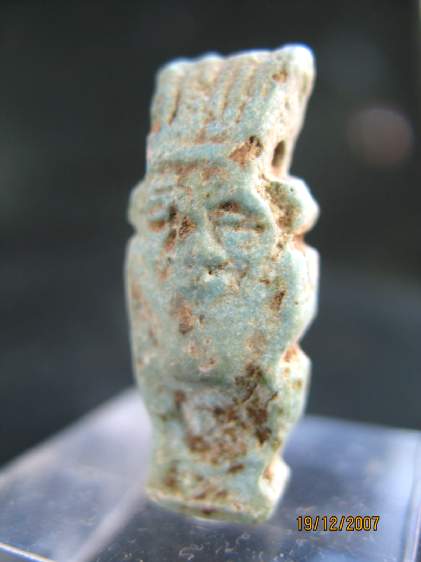 **SOLD**  Nice faience amulet of Bes