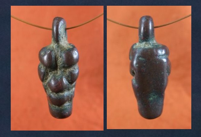  **SOLD** Good bronze amulet of the head of Pazuzu