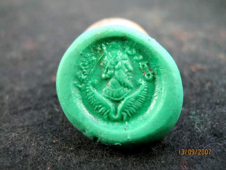 **SOLD** Extremely fine Sasanian portrait seal: inscribed