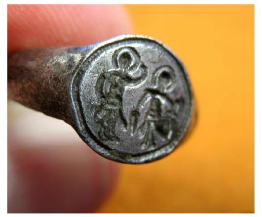 . **SOLD**  Early Christian silver ring. 