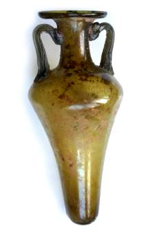 **SOLD**Fine lemon yellow glass amphoriskos