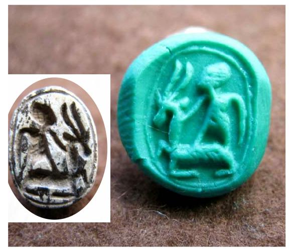  **SOLD** Very attractive 19th dynasty hunting scarab