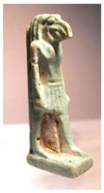  **SOLD** Very nice, crisp, faience amulet of Thoth