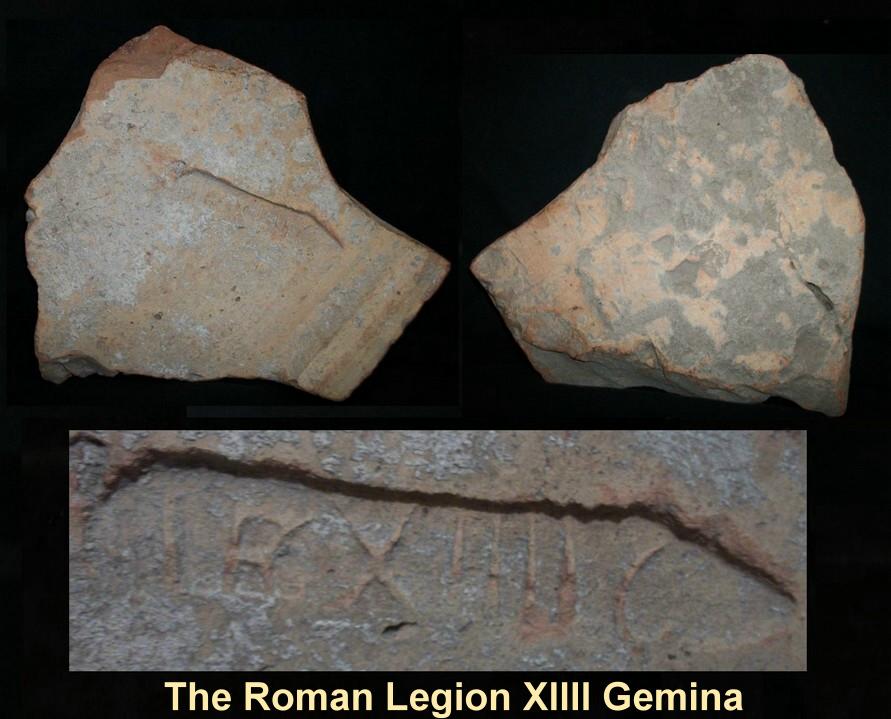 **SOLD**  Stamped tile of  Roman legion that beat Boudicca 