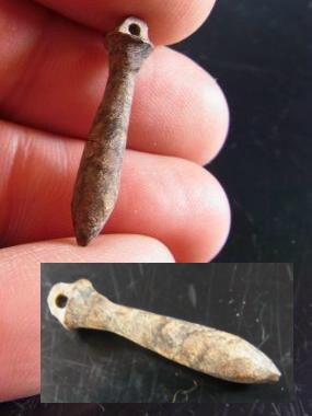 **SOLD**  Egyptian hardstone Wadj amuet